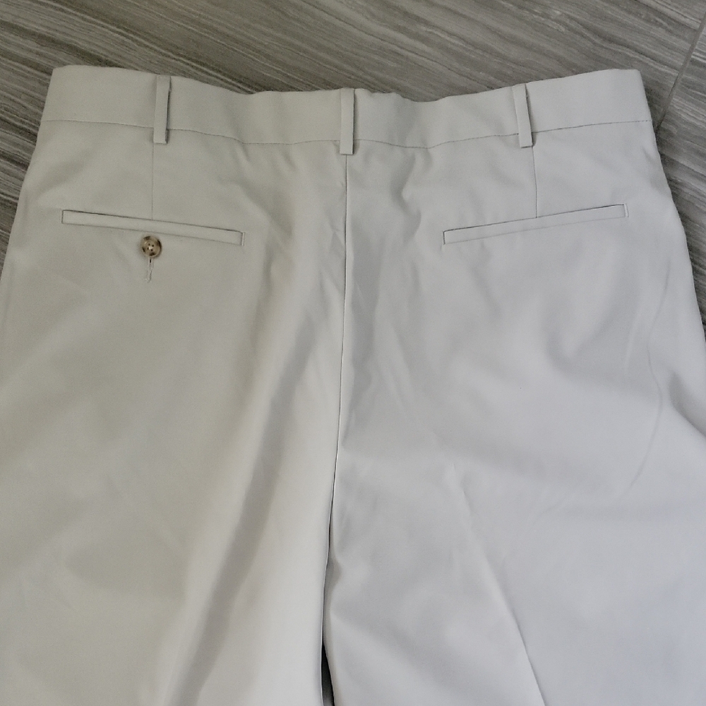 PGA Tour White Dress Pants Flat Front Straight Leg - Picture 6 of 9